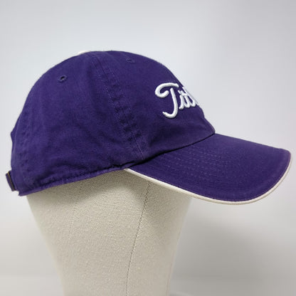Titleist Baseball Cap Purple White One Size Adjustable Strapback Script Logo Hat