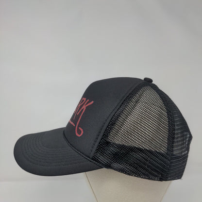 Roark Snapback Mesh Back Rope Trucker Hat Black One Size Adjustable