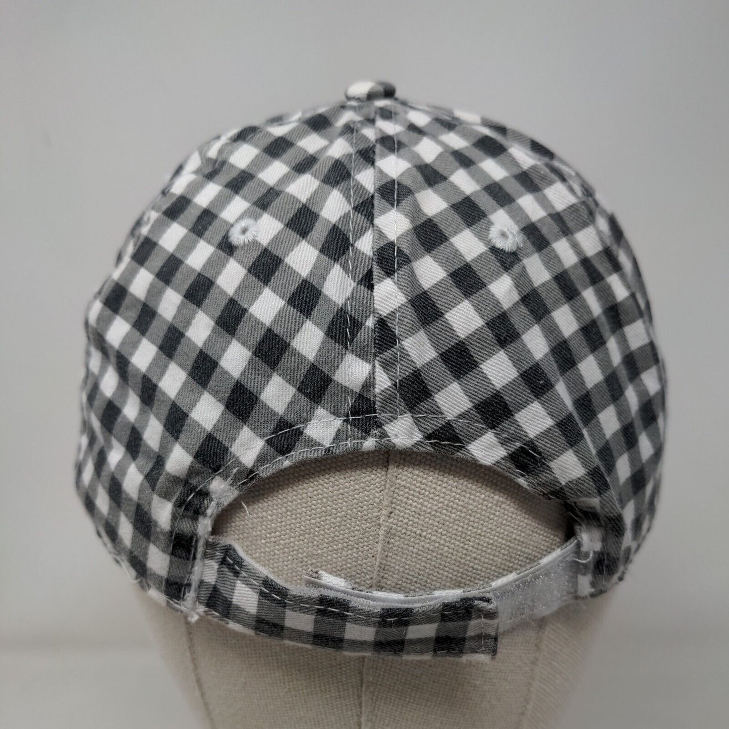 Unbranded Strapback Hat Multicolor OSFM Gingham Check Adjustable Blank
