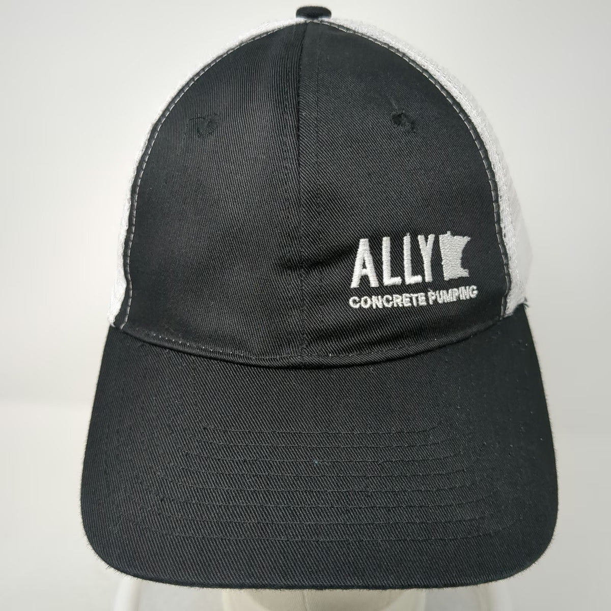 Ally Concrete Pumping Minnesota Trucker Hat Black One Size Snapback Mesh Back