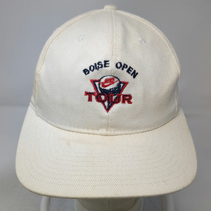 Nike Golf Baseball Cap White Boise Open Albertsons Swoosh Strapback Hat Vintage
