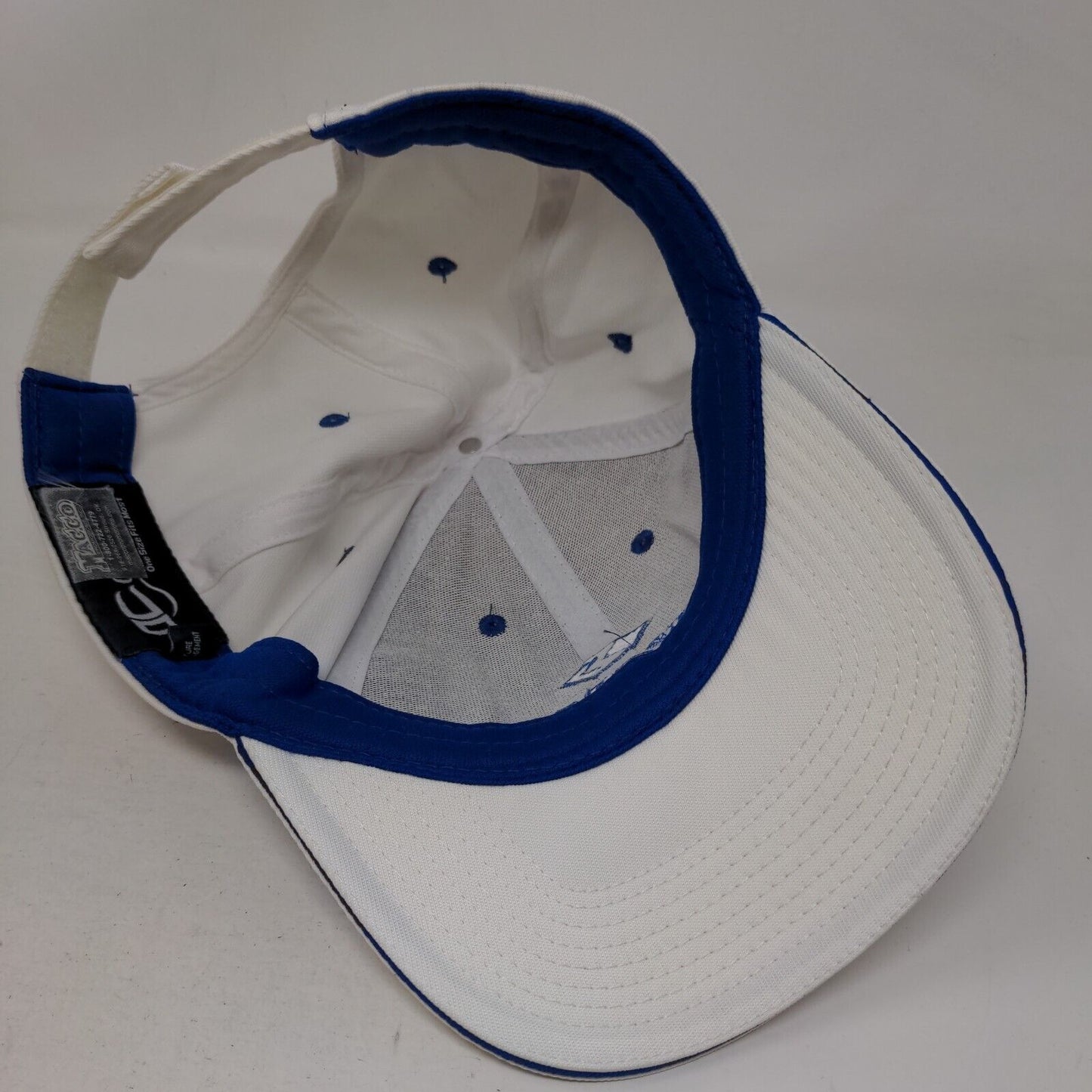 Sygma Strapback Hat White OSFM Embroidered Adjustable Macco Outdoor Cap