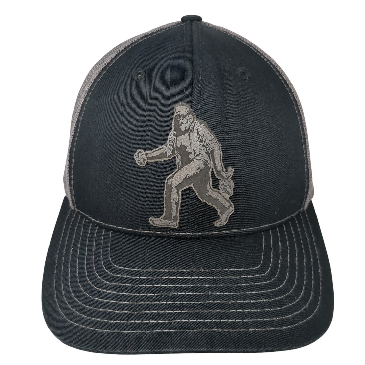 Sasquatch Snapback Trucker Hat Black One Size Mesh Back Richardson