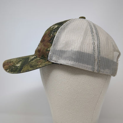 Mossy Oak Baseball Cap Green One Size Camo Mesh Back Strapback Embroidered Hat