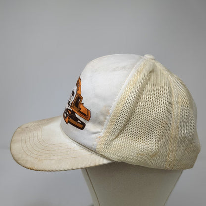 Case Century Excavator Construction Trucker Hat White One Size Mesh Snapback