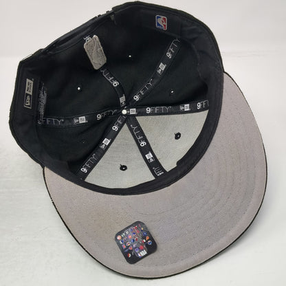 Brooklyn Nets NBA New Era Snapback Black One Size Flat Brim Gray Underbrim Hat