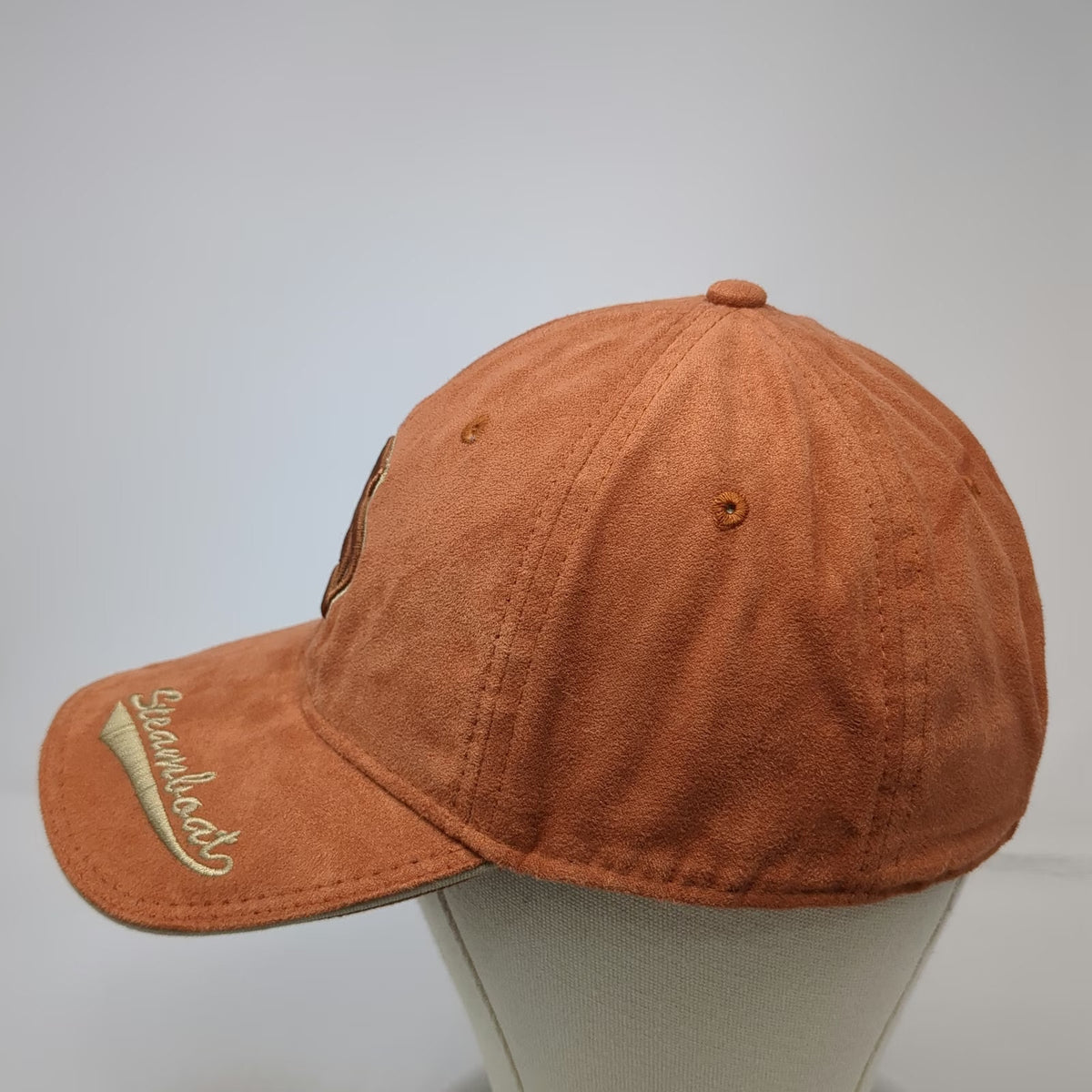 Triangle Sport Baseball Cap Brown One Size Faux Suede Steamboat Colorado hat