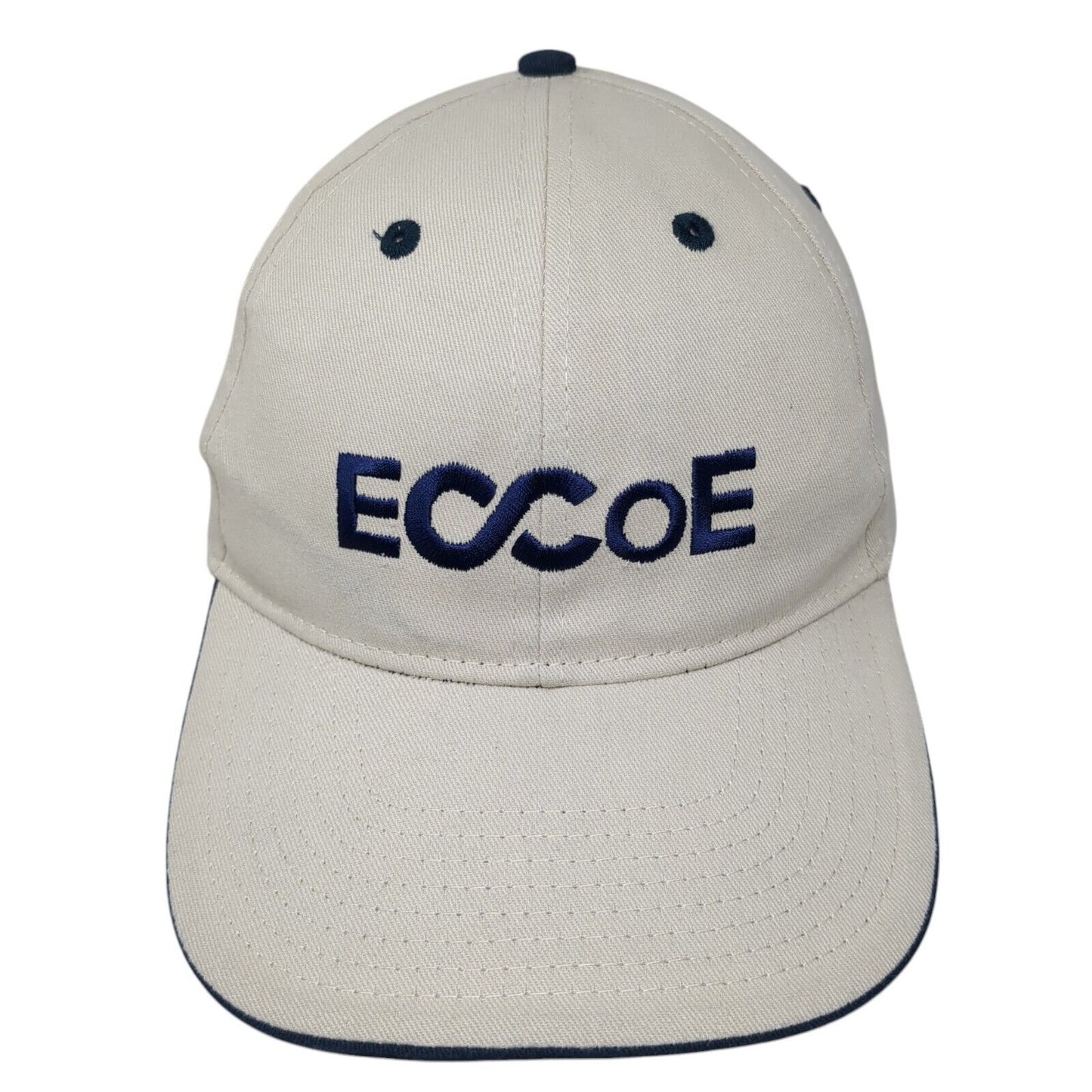 ECCoE Strapback Hat Beige One Size Adjustable Embroidered Hit Wear