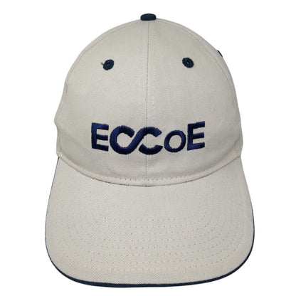 ECCoE Strapback Hat Beige One Size Adjustable Embroidered Hit Wear