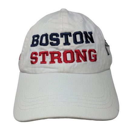Boston Strong Slideback Hat White One Size Embroidered Hereford St Boylston St