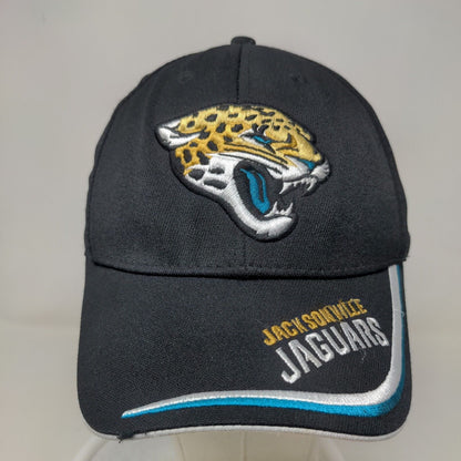 NFL Men's Strapback Hat Black OSFA Embroidered Jacksonville Jaguars Logo