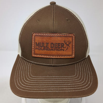 Outdoor Cap Trucker Hat Brown Beige One Size Mule Deer Foundation Volunteer