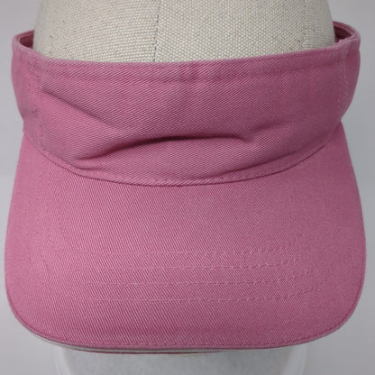 Unbranded Strapback Sun Visor Hat Pink One Size Adjustable Blank