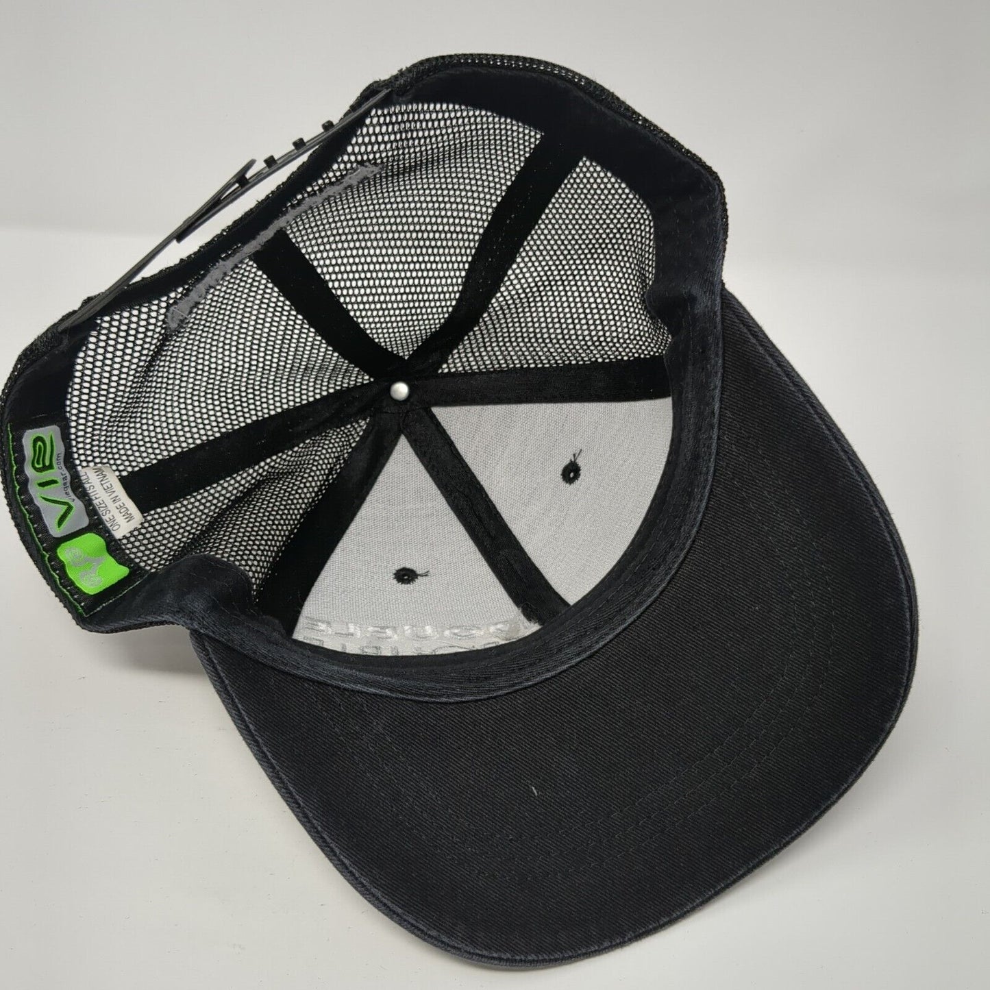 Double Trouble Bail Bonds Snapback Trucker Hat Black One Size Mesh Back