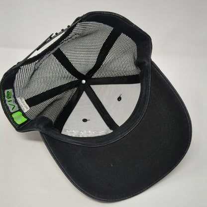 Double Trouble Bail Bonds Snapback Trucker Hat Black One Size Mesh Back