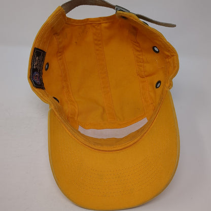 KB ETHOS Slideback 5 Panel Hat Yellow One Size Adjustable Leather Strap