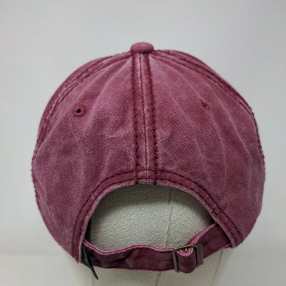 Best Friend Slideback Hat Red One Size Adjustable Patch Logo Pit Bull Distressed