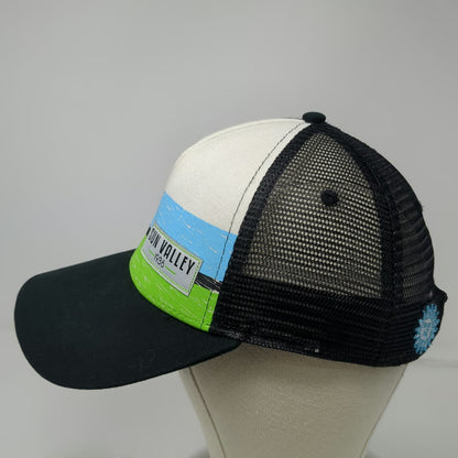 Pukka Trucker Hat Black White Blue Green One Size Sun Valley Idaho Mesh Snapback