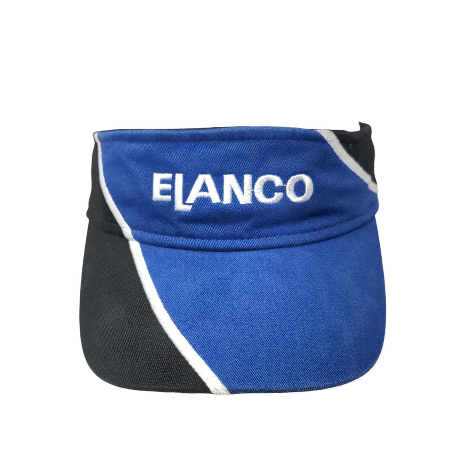 Elanco Strapback Visor Hat Multi OSFA Adjustable Embroidered Colorblock