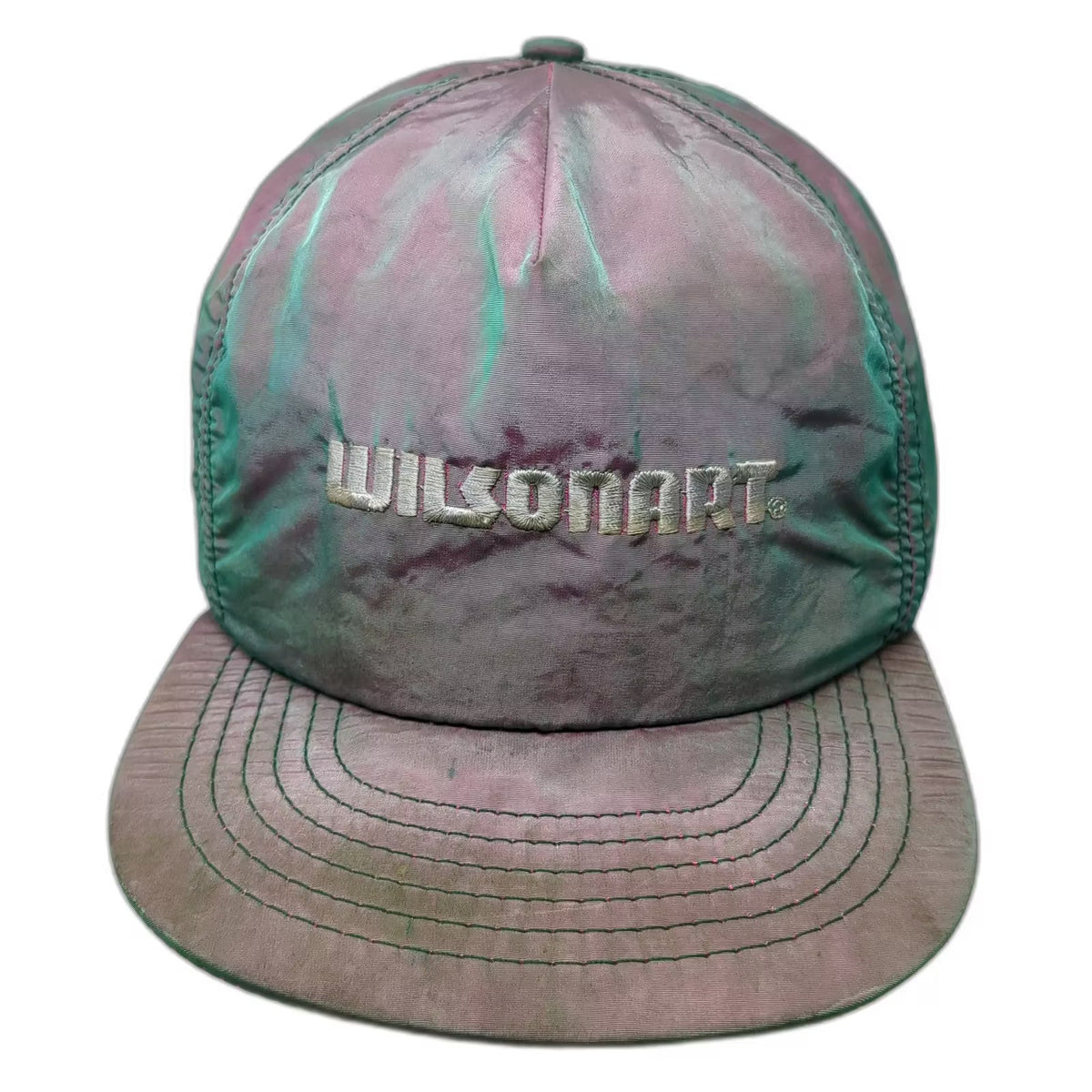 Wilsonart Iridescent Green Purple 5 Panel Snapback Hat OS Vintage Embroidered OS