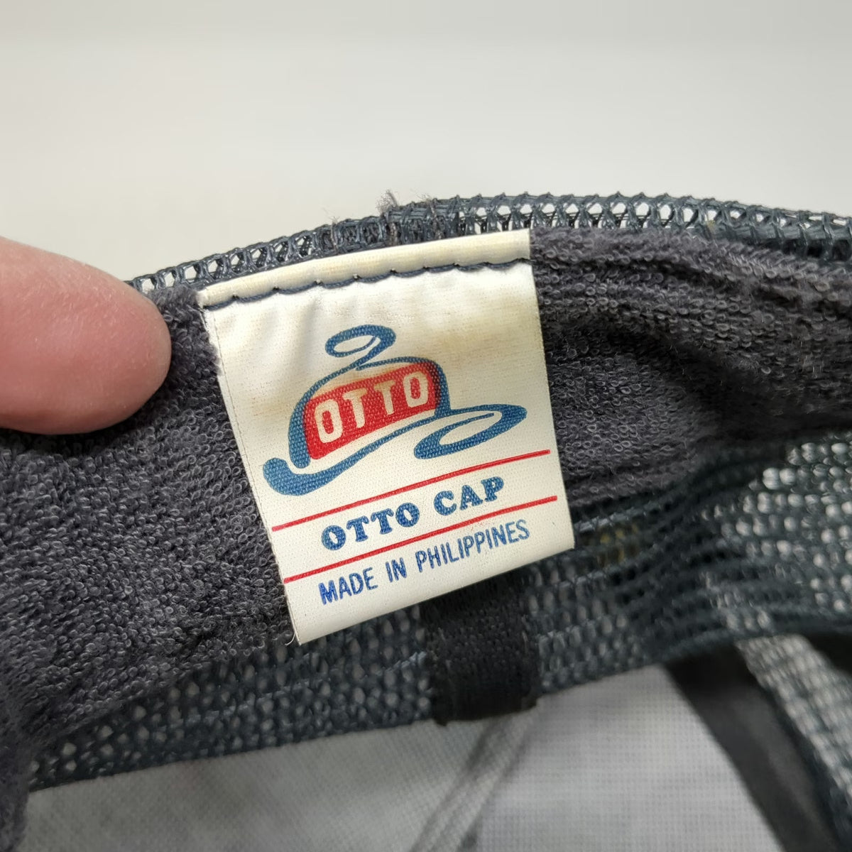 Otto iPAK Logo Trucker Hat Gray One Size Mesh Back Snapback Rope Braided Foam