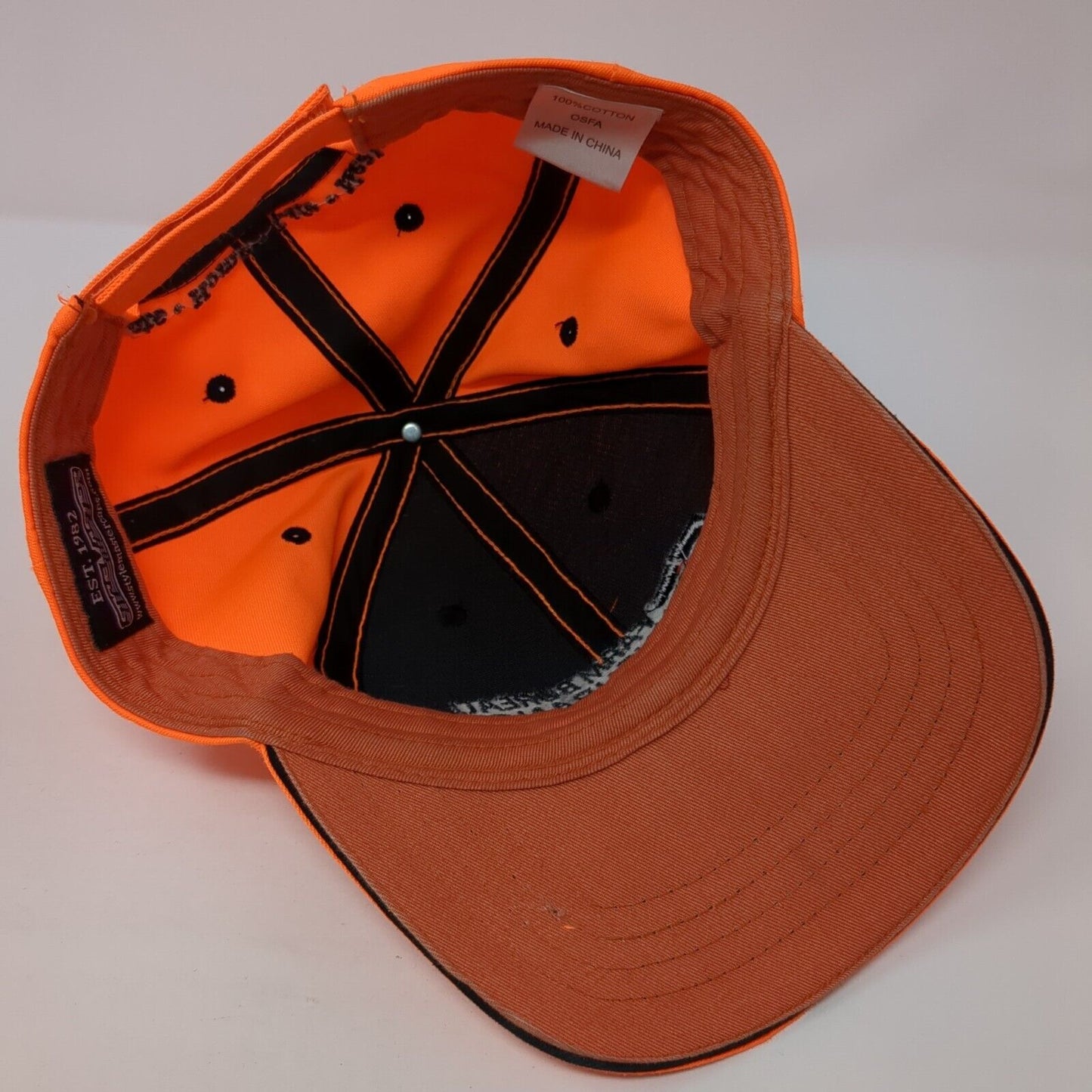 Farm Bureau Insurance Strapback Hat Orange One Size Adjustable 6 Panel