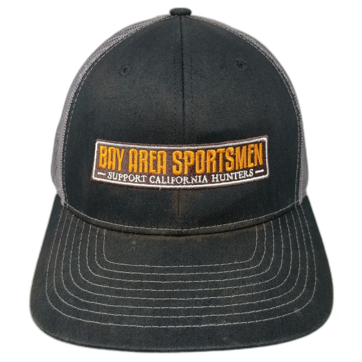 Richardson Trucker Hat Black One Size Bay Area Sportsmen California Hunters Mesh
