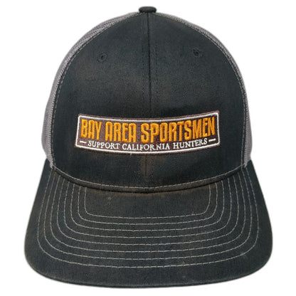 Richardson Trucker Hat Black One Size Bay Area Sportsmen California Hunters Mesh