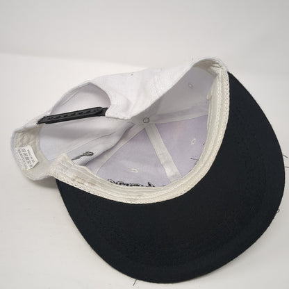 Compton Snapback Hat White One Size Adjustable Embroidered Colorblock