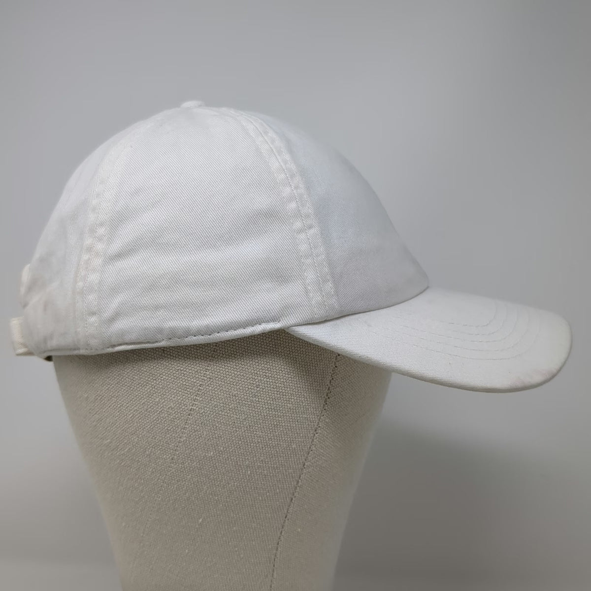 GAP White One Size Baseball Cap Slideback Hat Unstructured Cotton Plain