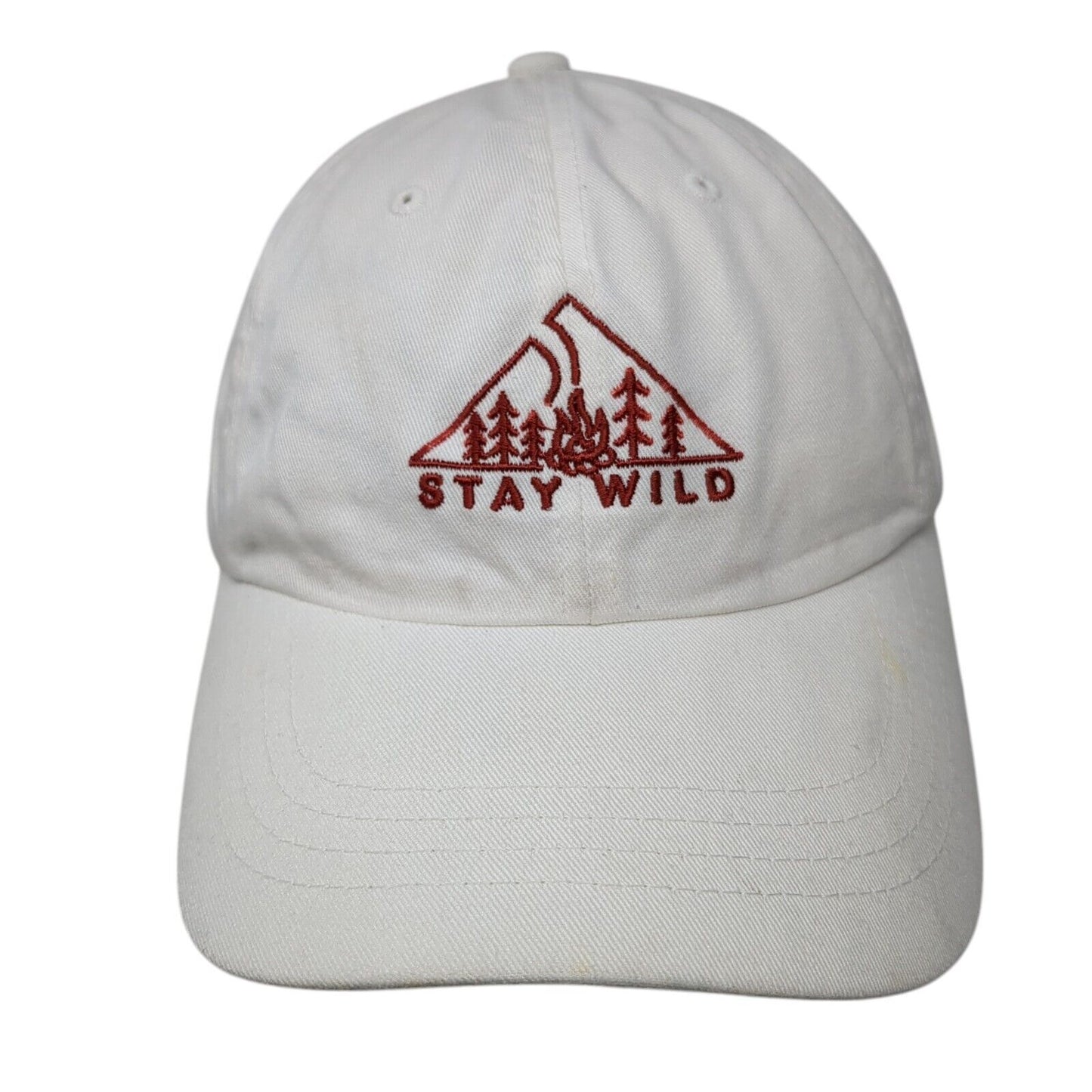 Stay Wild Slideback Hat White OSFA Embroidered The Classics Yupoong