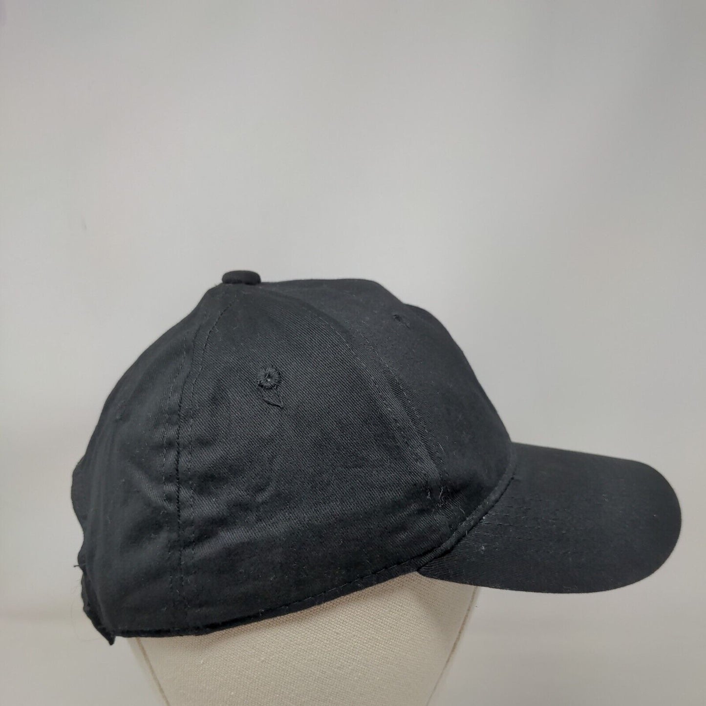 George Strapback Hat Solid Black One Size Adjustable 6 Panel Blank