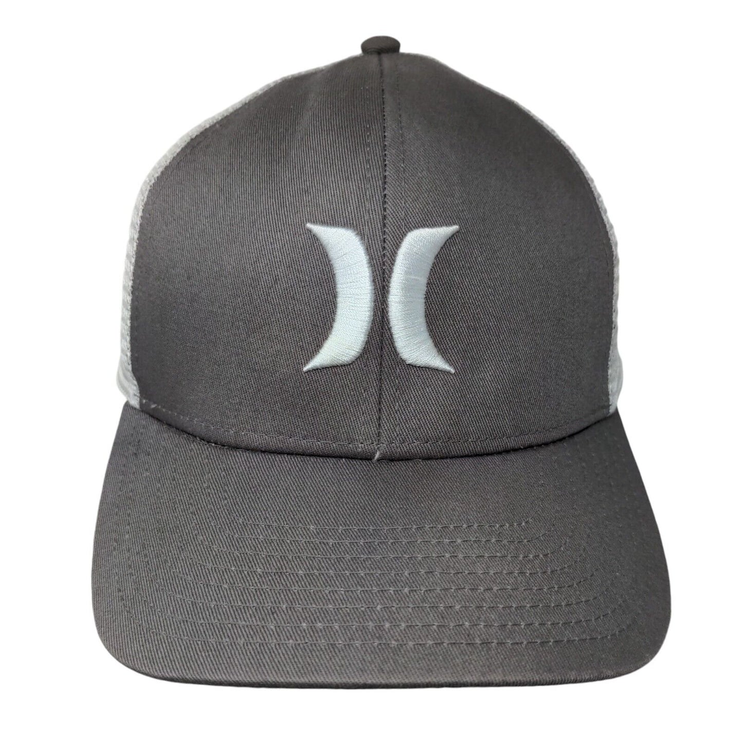 Hurley Snapback Trucker Hat Gray One Size Mesh Back Colorblock