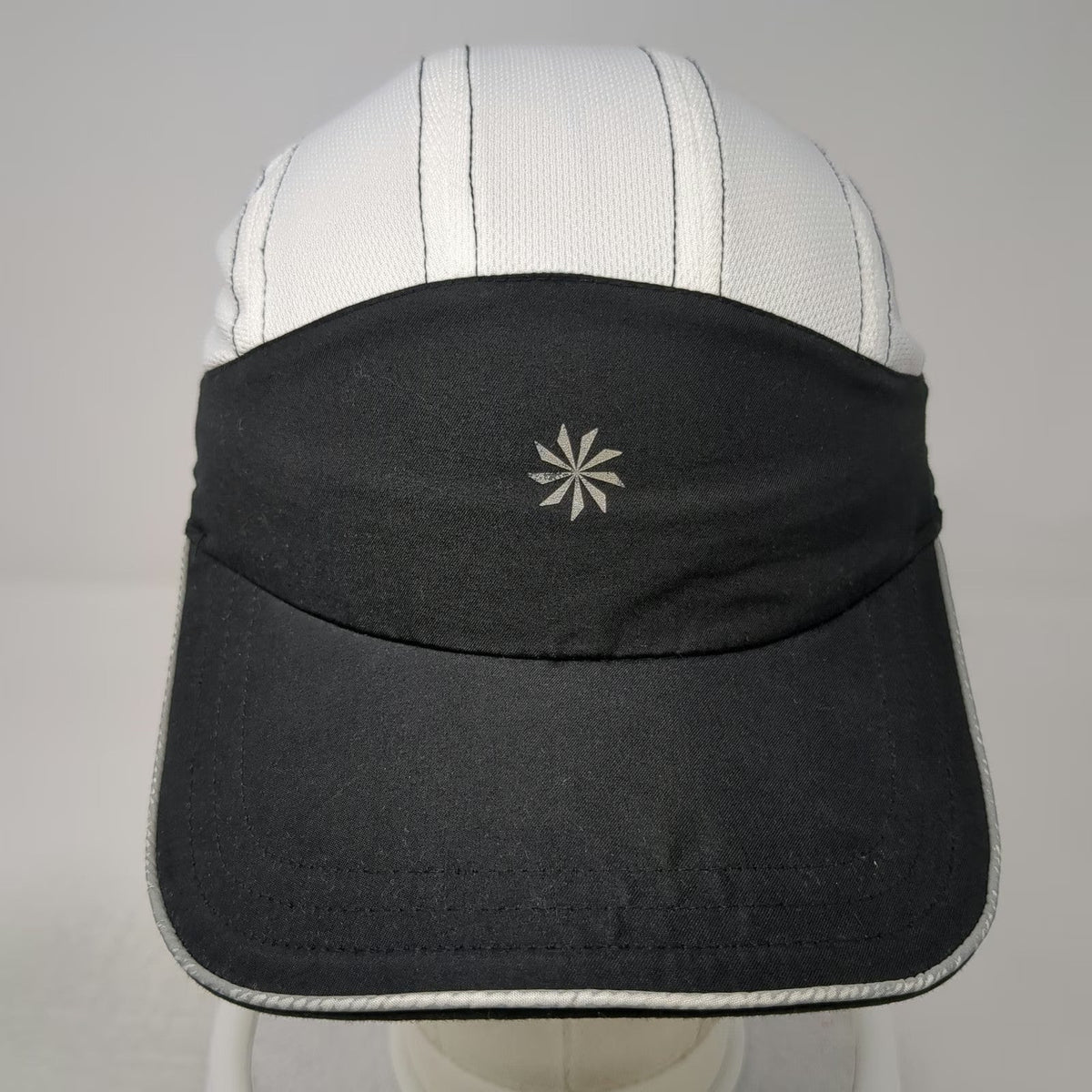 Athleta Baseball Cap White Black One Size Performance Running Mesh Logo Hat
