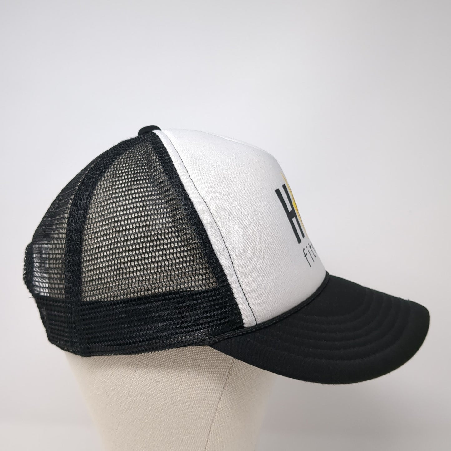 High Fitness Snapback Trucker Hat Black One Size Adjustable Mesh Back Cobra