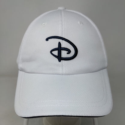 Disney Logo Strapback Hat White Adult Embroidered Adjustable 6 Panel