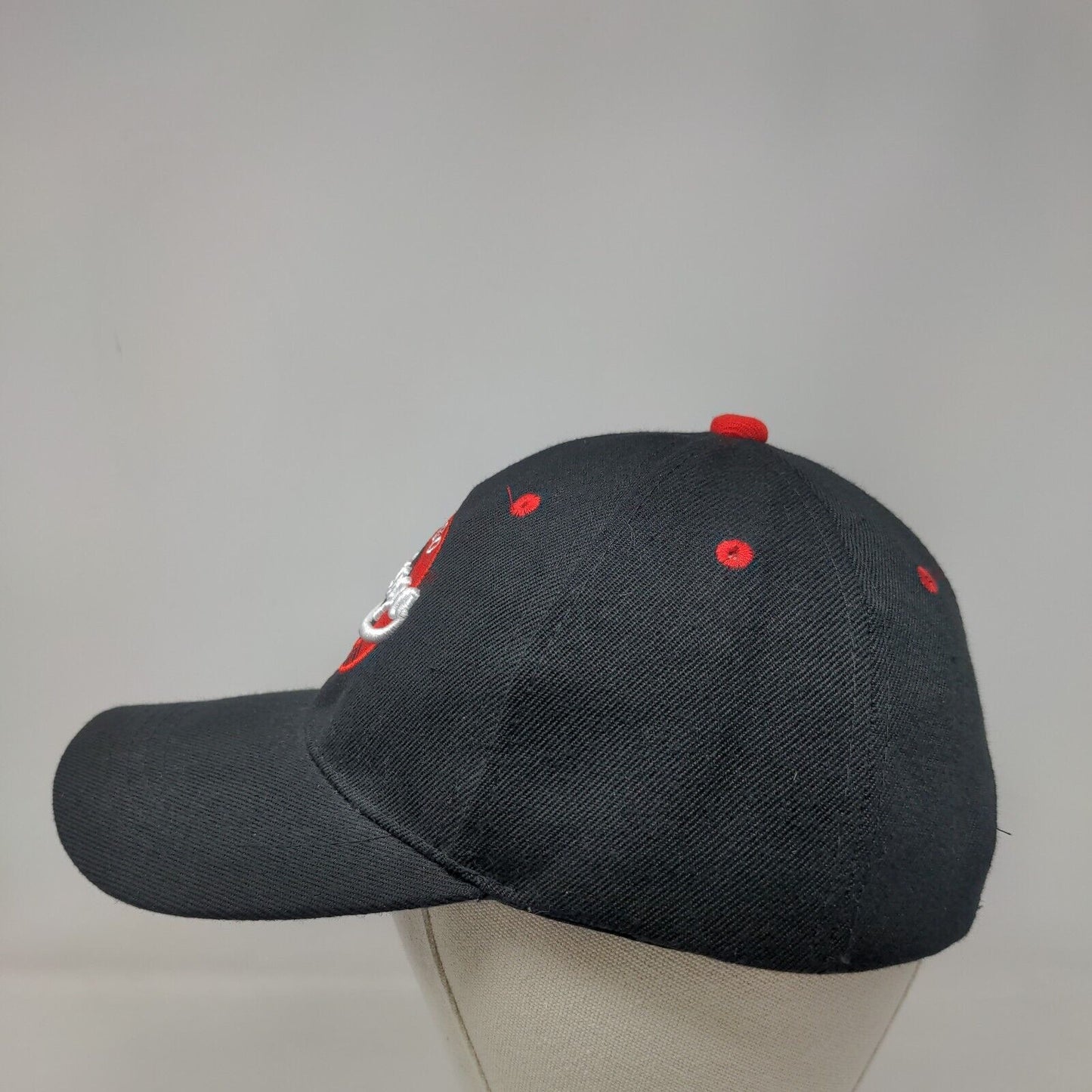 Chicago Strapback Hat Black One Size Adjustable Embroidered 6 Panel