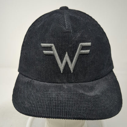 Yupoong Baseball Cap Black One Size Corduroy Snapback Gray W Logo Music Band Hat