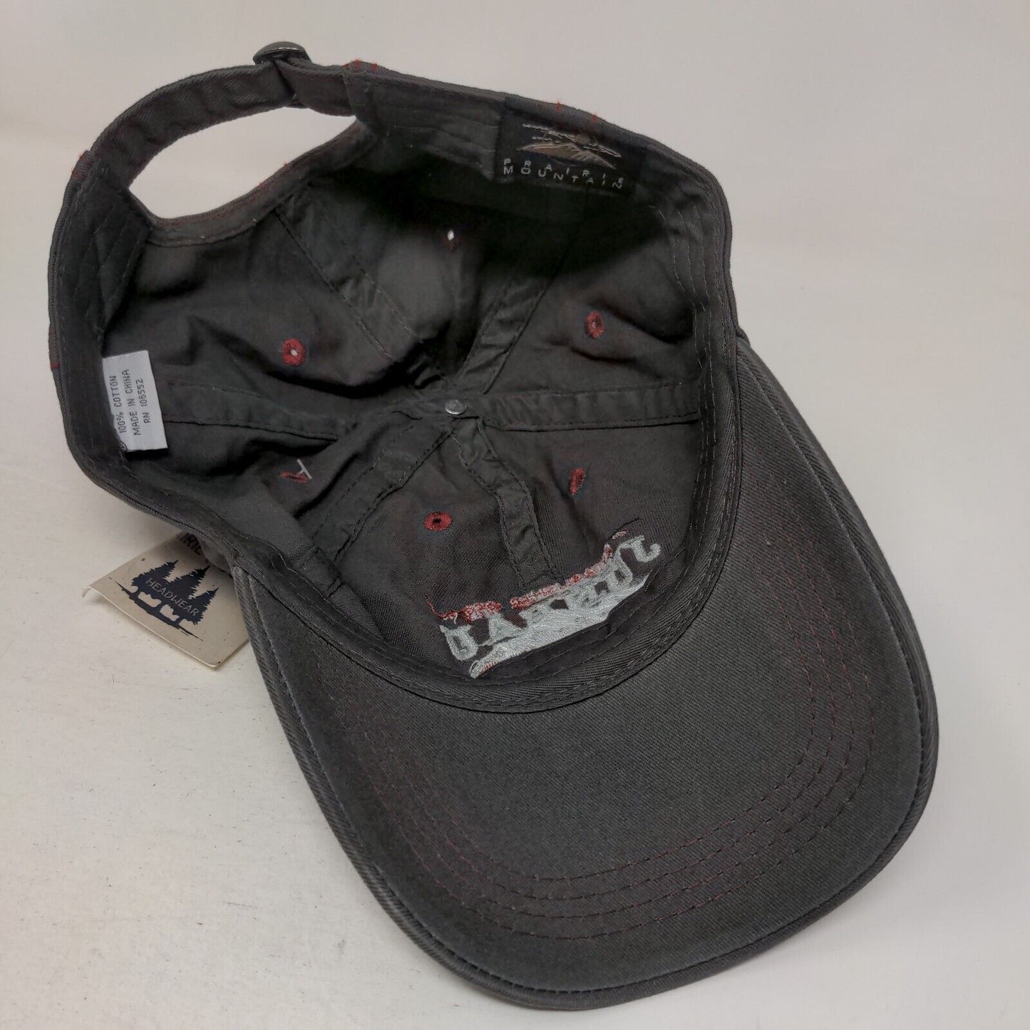 Prairie Mountain Slideback Hat Gray Small Embroidered Juneau Alaska Logo W/Tags