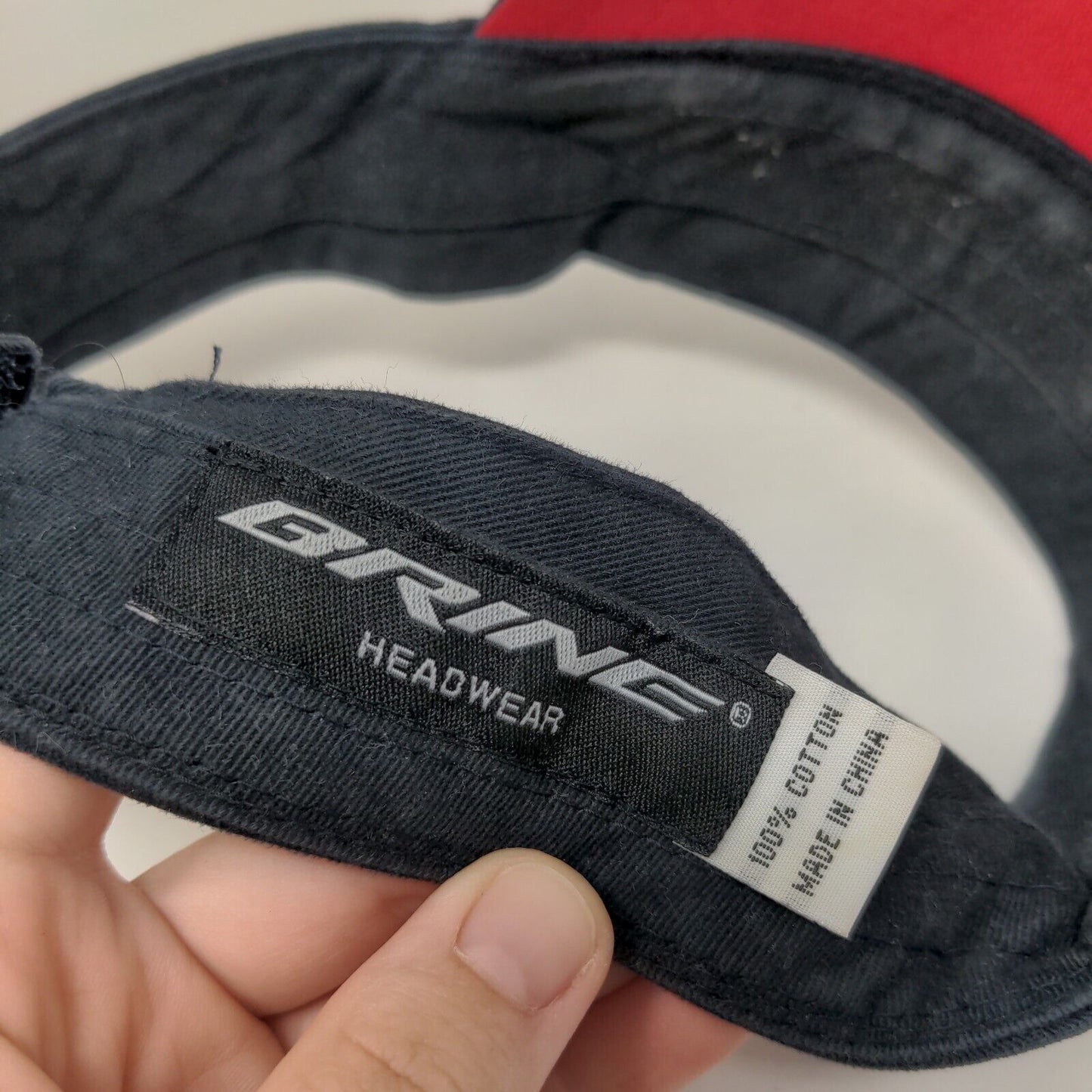 Brine Strapback Sun Visor Cap Hat Blue Embroidered Logo Adjustable