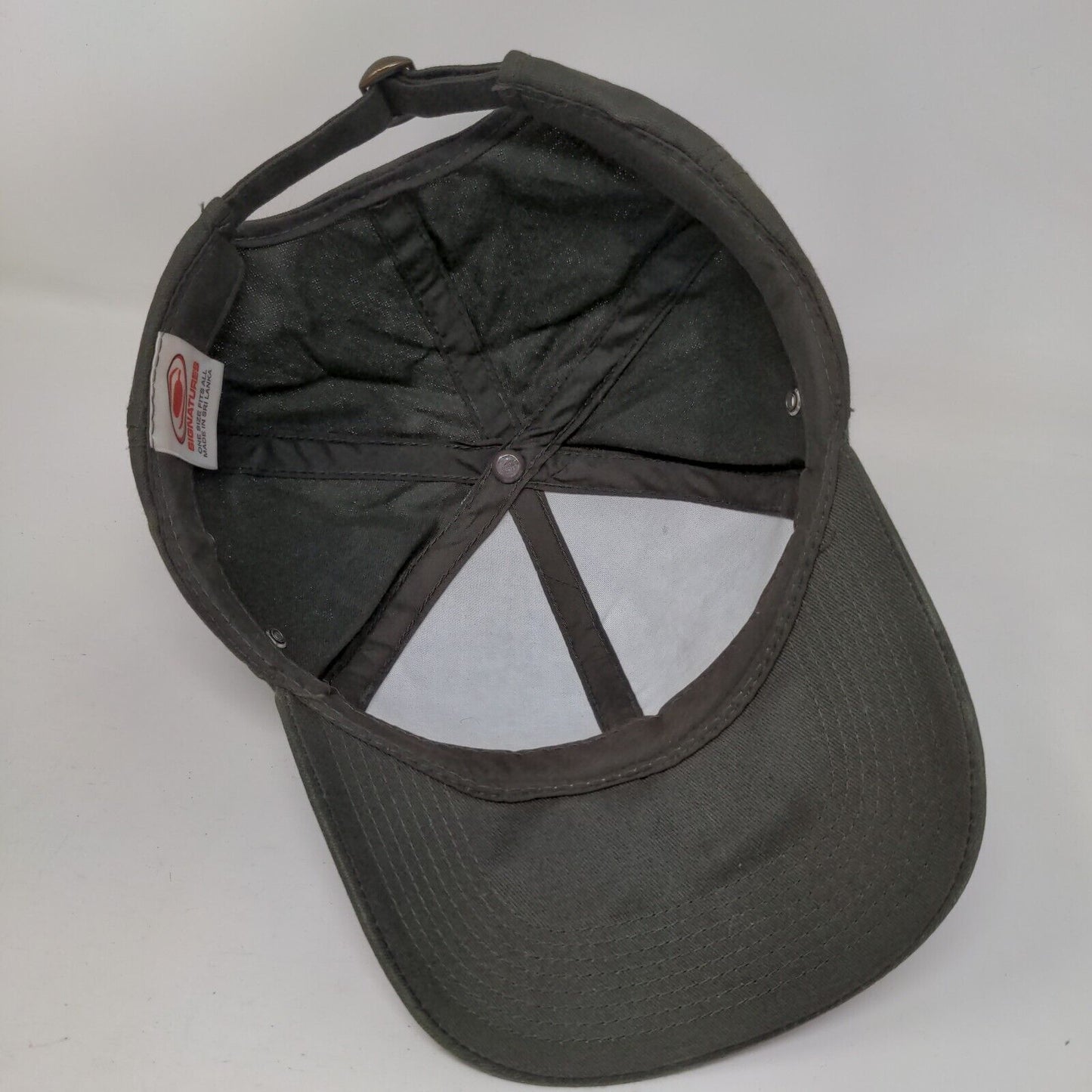 Signatures Slideback Hat Green OSFA Adjustable Solid Vent Holes Blank