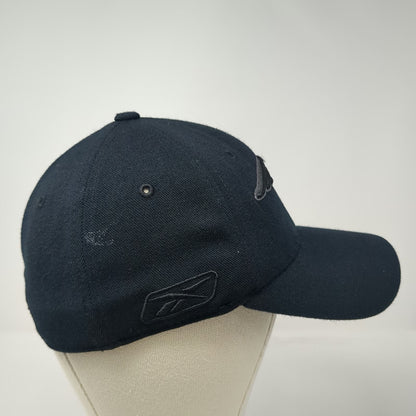 New England Patriots NFL Reebok Cap Black Gray One Size Stretch Fit Graphic Hat