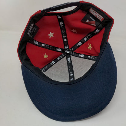 Captain Marvel Snapback Hat Multicolor OSFM Embroidered Logo 9Fifty New Era