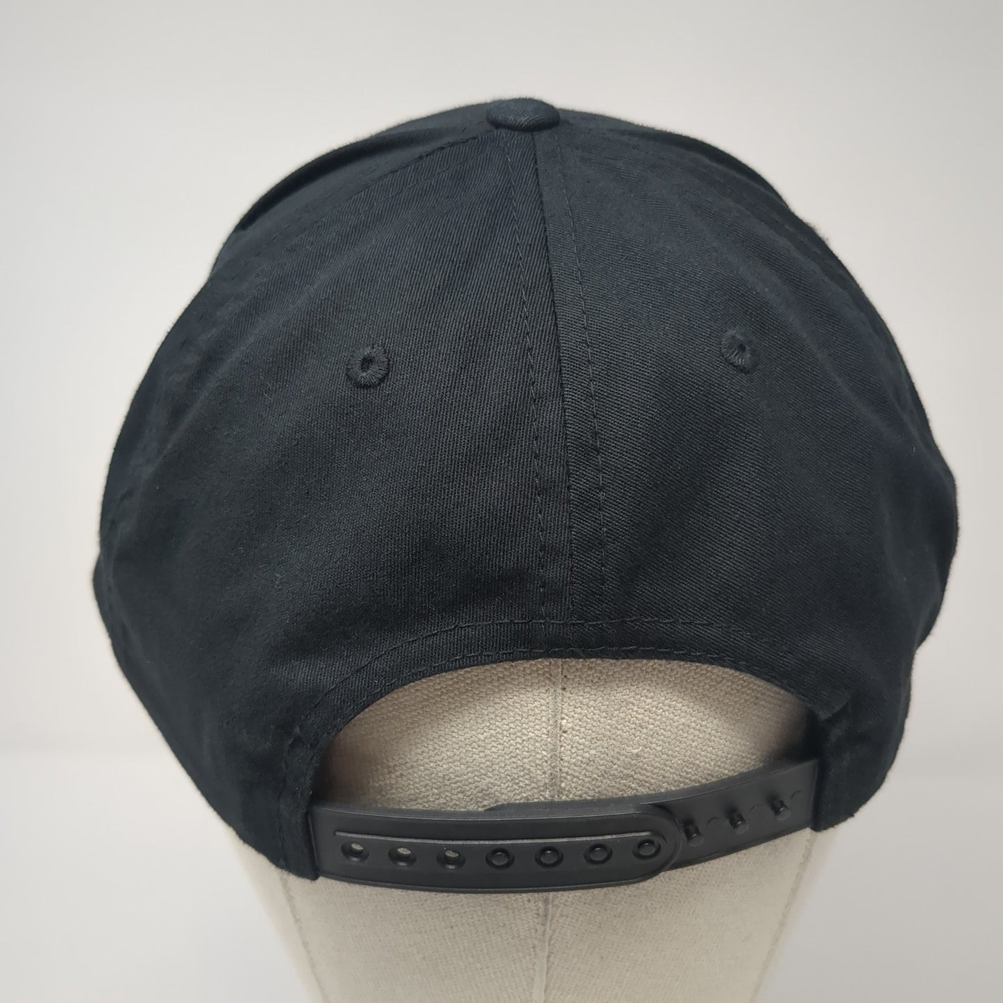 Pro Logo Patch Snapback Hat Black One Size Adjustable Solid Outdoor