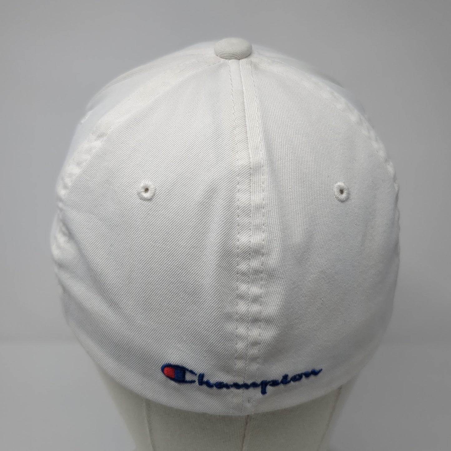Champion C Logo Fitted Hat White One Size Embroidered Flexfit 6 Panel