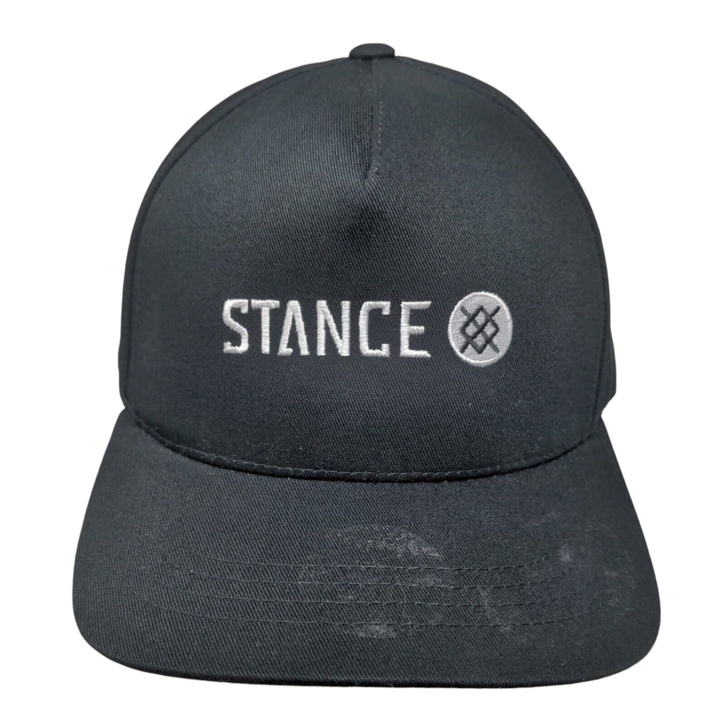 Stance Snapback Hat Black One Size Embroidered Adjustable Vent Holes