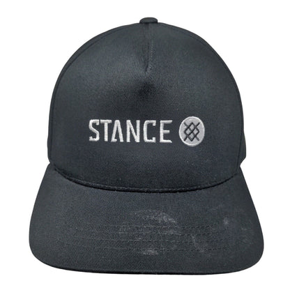 Stance Snapback Hat Black One Size Embroidered Adjustable Vent Holes
