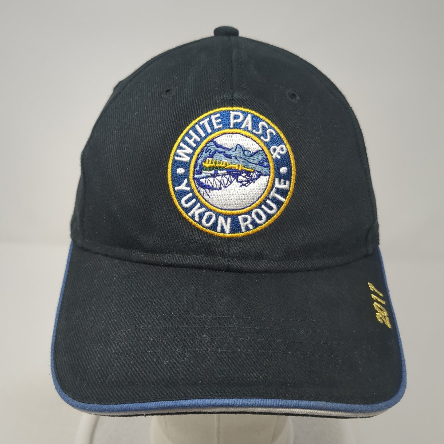 White Pass & Yukon Route Strapback Hat Black One Size Skagway Alaska