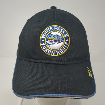 White Pass & Yukon Route Strapback Hat Black One Size Skagway Alaska