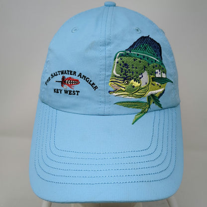 The Saltwater Angler Baseball Cap Blue One Size Mahi Mahi Fish Key West Lure Hat